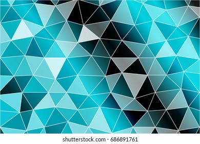 Bright background for greeting cards. Polygon background black, blue color. Vector illustration. To implement your design ideas, business subjects, successful presentations.