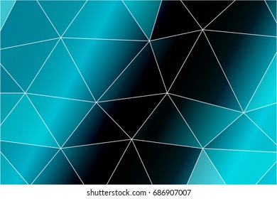 Bright background for greeting cards. Polygon background black, blue color. Vector illustration. To implement your design ideas, business subjects, successful presentations.