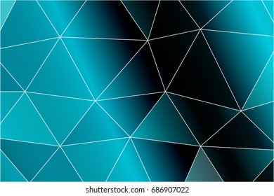 Bright background for greeting cards. Polygon background black, blue color. Vector illustration. To implement your design ideas, business subjects, successful presentations.