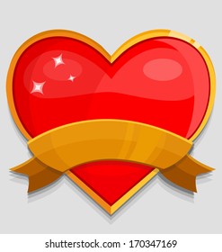 Bright background with heart. Vector illustration
