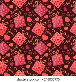 Bright background with hearts