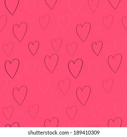 Bright background with hearts seamless texture