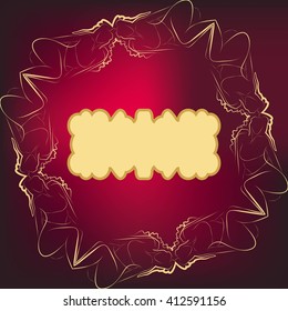 bright background image intersecting girl. red gradient background. vector illustration. for design, advertising, printing