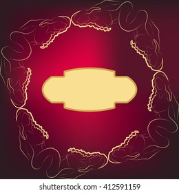 bright background image intersecting girl. red gradient background. vector illustration. for design, advertising, printing