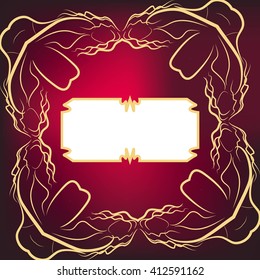 bright background image intersecting girl. red gradient background. vector illustration. for design, advertising, printing