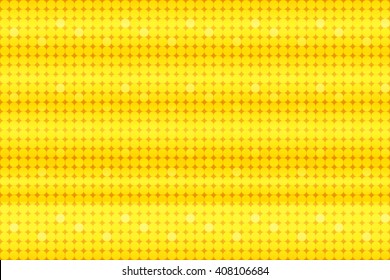 Bright background image with a round pixel grid, flares and flashes. Vector illustration. For use in printing, flyer design, wallpaper, presentations. Digital gold theme