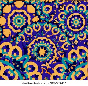 bright background with mandalas