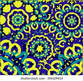 bright background with mandalas