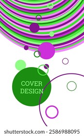 Bright background in Memphis style. Geometric cover design. Fashionable bright cover, banner, poster, booklet. Bright colors. Vector