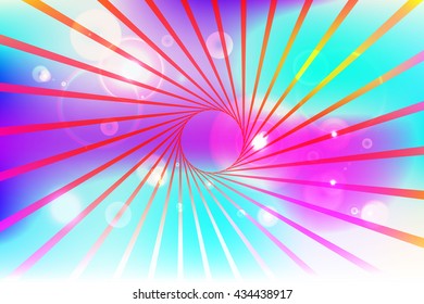 bright background with mosaic texture and light rays. Vector illustration.