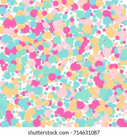 Bright Background of Multicolored Confetti. Square Card and Frame. Vector Isolated Confetti on White Background Pattern. Template for Holiday Designs, Invitation, Party, Birthday, Wedding, Solemnity.