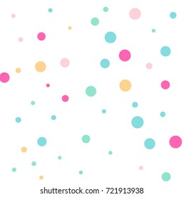 Bright Background of Multicolored Confetti. Square Card and Frame. Vector Isolated Confetti on White Background Pattern. Template for Holiday Designs, Invitation, Party, Birthday, Wedding, Solemnity.