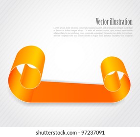Bright background with one swirly orange sticker