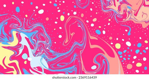 Bright background pattern. Doodle pattern background with abstract shapes and colors. Abstract funny background.
