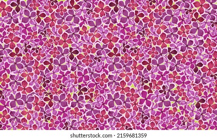 Bright background of pink and purple lilac flowers. Plant vector background