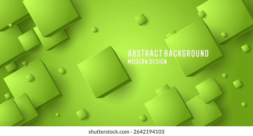 A bright background for a presentation with three-dimensional cubic elements that are repeated. A poster for posting information. A template for further design and creativity.