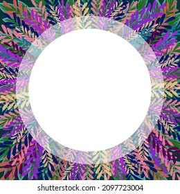 Bright background. Purple stylized plants