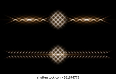 Bright background with radiant light. New year celebration on a black backdrop