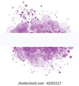 Bright background with random transparent purple cells. Vector illustration.