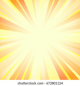 A bright background with bright rays of different colors from the center of the picture