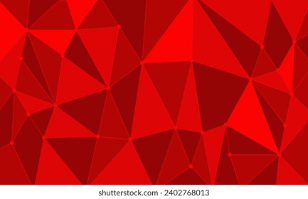 Fondo brillante de polígonos rojos con un contorno.