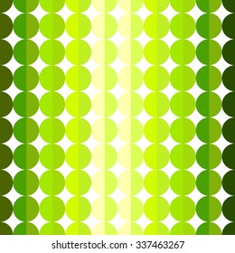 Bright background in shades of green. The texture of circles. Green gradient texture. Green background. Play of light and shadow. Volumetric seamless background, texture. Seamless geometric pattern.