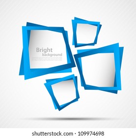 Bright background with squares in blue color