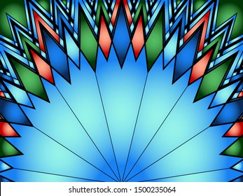 bright background in stained Glass style