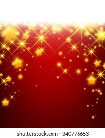 Bright background with stars. Vector paper illustration.