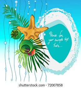 bright background in the subject of tropics and  ocean