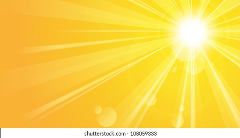 Bright background with sunshine