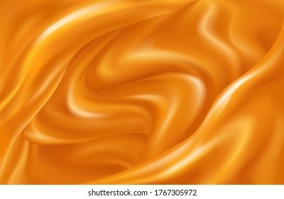 Bright background of swirling waves of orange juice