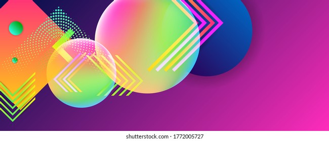 Bright background template summer juicy colors. Colorful geometric background. Fluid shapes composition. Eps10 vector