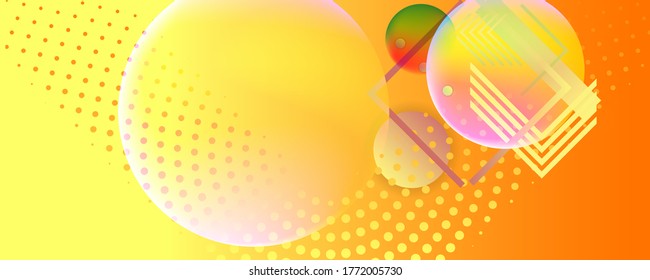 Helle Hintergrundvorlage Sommersaftfarben. Farbiger geometrischer Hintergrund. Zusammensetzung der flüssigen Formen. EPS10-Vektor