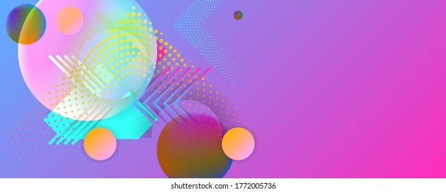 Plantilla de fondo brillante colores jugosos de verano. Fondo geométrico colorido. Composición de formas fluidas. Vector Eps10