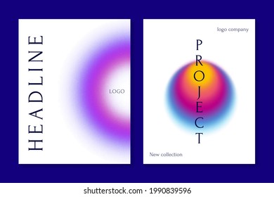 Bright background templates with blurred abstract gradient shapes For brochure covers, magazines, booklets, wallpapers, branding and other projects. Vector, can be used for printing.