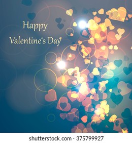 Bright background Valentine's Day, vector.