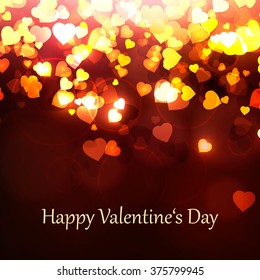Bright background Valentine's Day, vector.