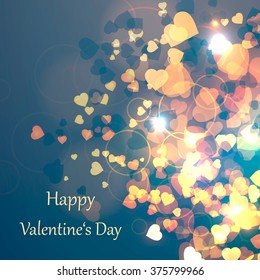 Bright background Valentine's Day, vector.