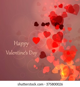 Bright background Valentine's Day, vector.