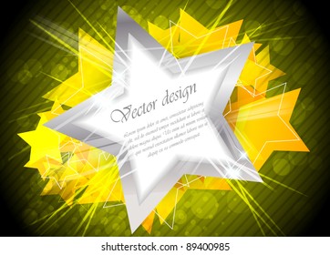 Bright background with yellow star