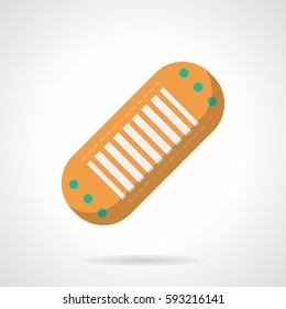 Bright bactericidal plaster. Flat color vector icon