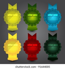 bright badge or seal collection