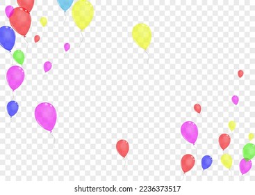 Bright Ballon Background Transparent Vector. Air Carnival Set. Green Celebration. Colorful Toy. Baloon Festive Card.