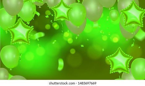 Bright balloons Time for party generated image for cards, gifts, invitations sales, web design