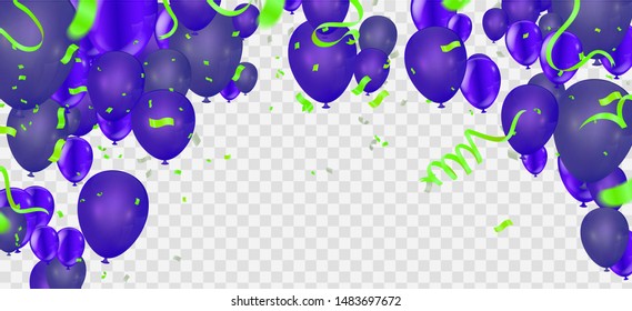Bright balloons Time for party generated image for cards, gifts, invitations sales, web design