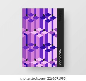 Helles Banner A4 Design Vektorlayout. Abstrakte Mosaikfliesen flyer Illustration.