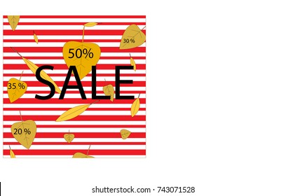 bright banner about the autumn sale