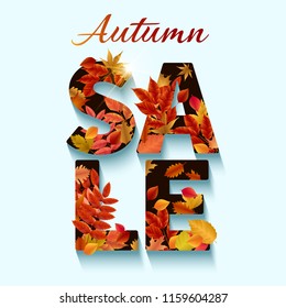 Bright banner for autumn sale
