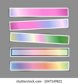 Bright banner paper stickers with shadows,eps10